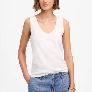 Madewell Whisper Cotton V-Neck Tank SIZE MEDIUM